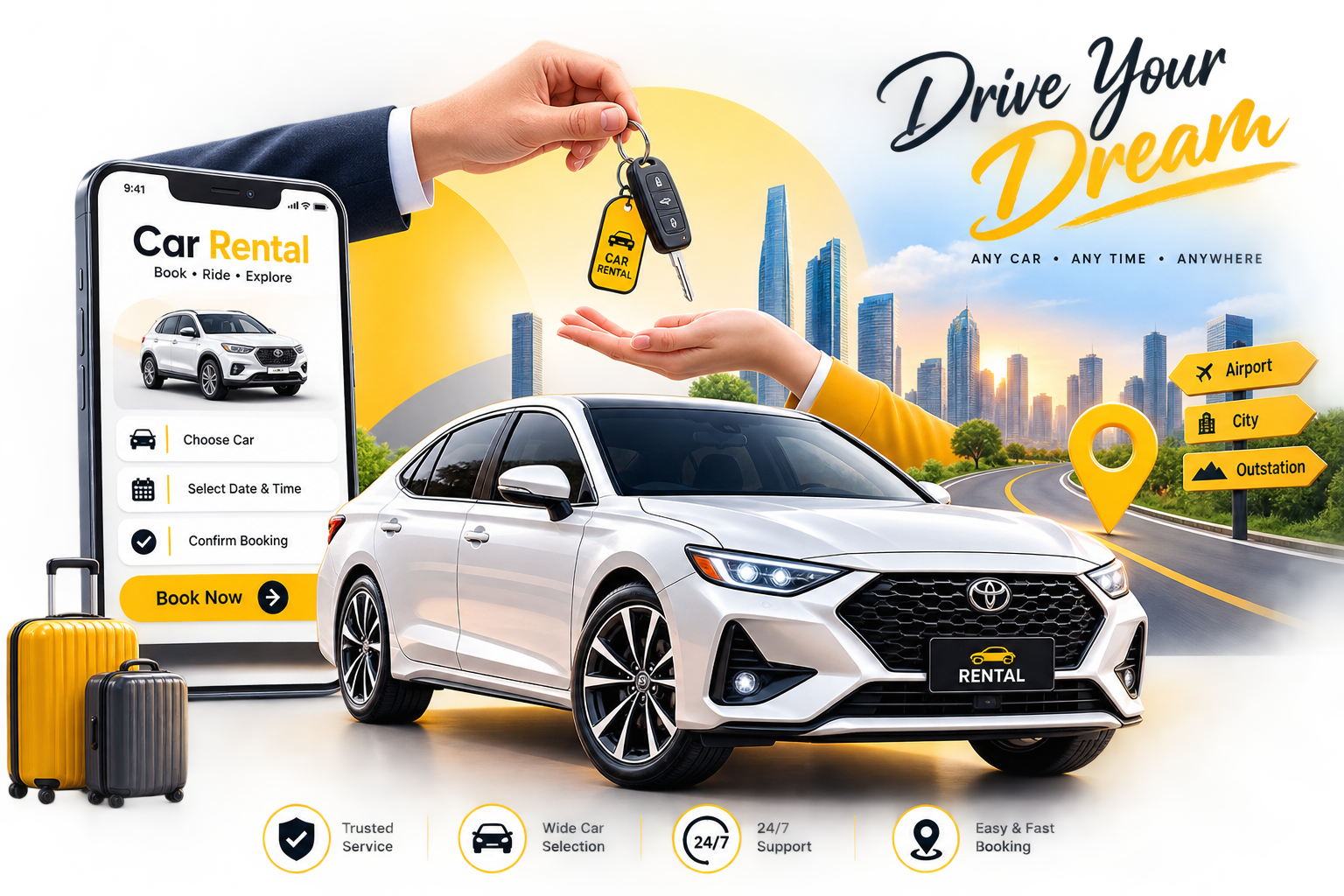 Premium rental car